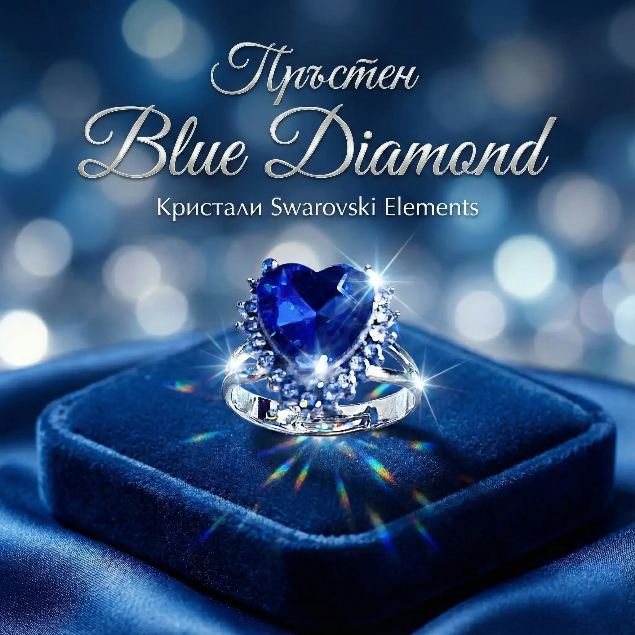 Blue Diamond Ring